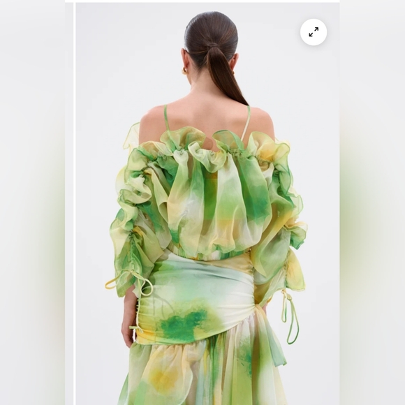 AKIRA LIMONE CHIFFON BLOUSE NWT - Picture 4 of 9